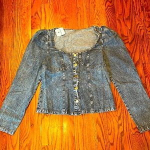 Denim Button Down Top Small